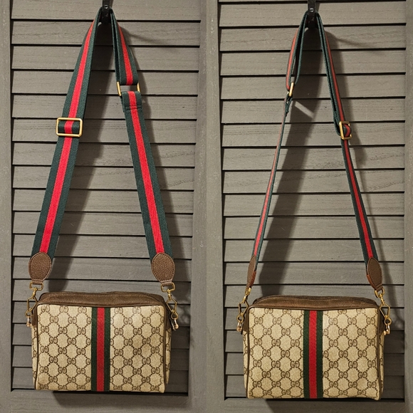 Authentic GUCCI Web Sherry Line Supreme Crossbody Bag - Picture 3 of 11